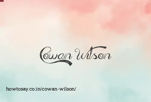 Cowan Wilson