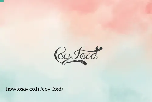 Coy Ford