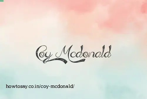 Coy Mcdonald
