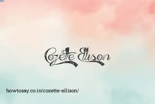 Cozette Ellison