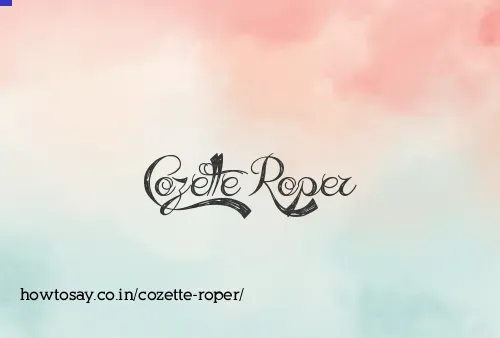 Cozette Roper