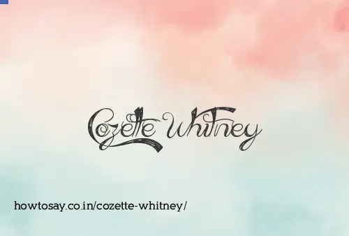 Cozette Whitney