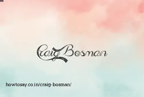 Craig Bosman