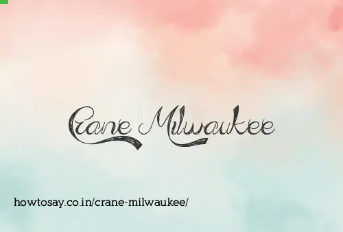 Crane Milwaukee