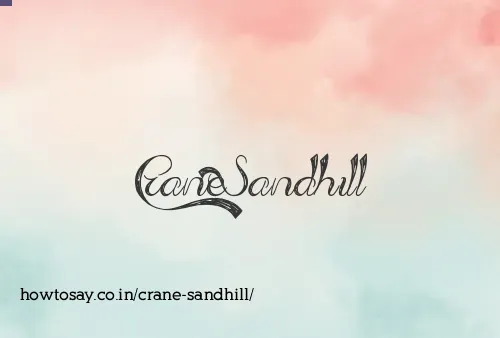 Crane Sandhill