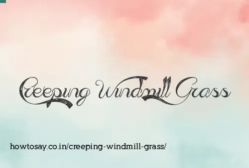 Creeping Windmill Grass