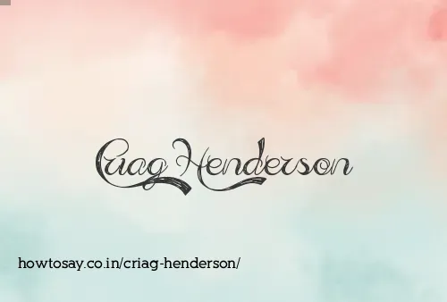 Criag Henderson
