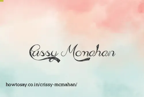 Crissy Mcmahan