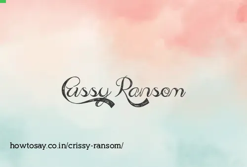 Crissy Ransom