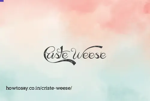 Criste Weese