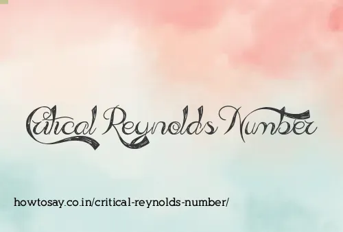 Critical Reynolds Number