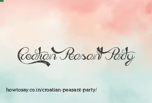 Croatian Peasant Party