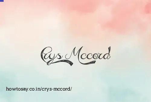 Crys Mccord