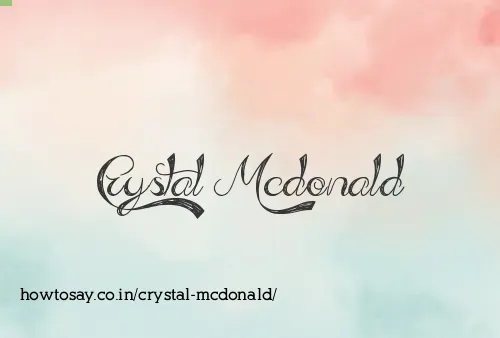 Crystal Mcdonald