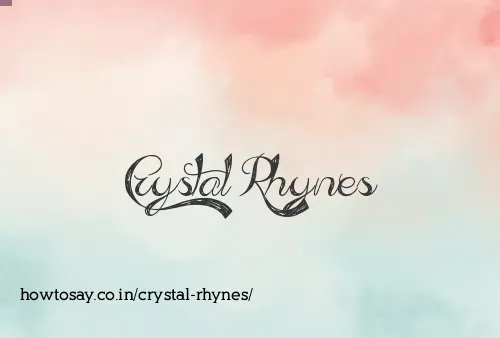 Crystal Rhynes