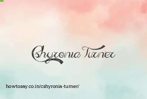 Cshyronia Turner