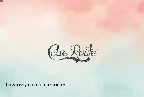 Cube Route