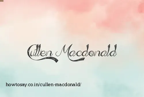 Cullen Macdonald