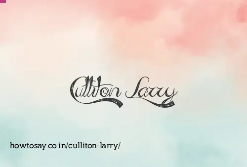 Culliton Larry