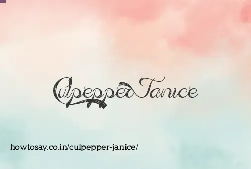 Culpepper Janice