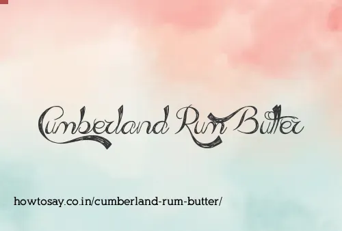 Cumberland Rum Butter