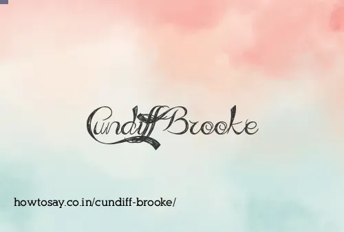 Cundiff Brooke