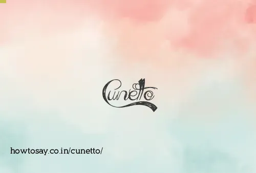 Cunetto