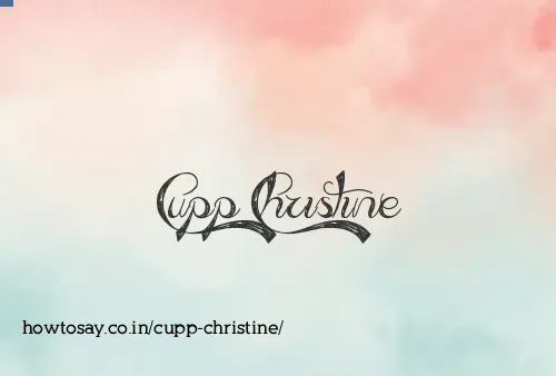 Cupp Christine