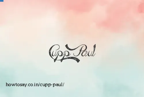Cupp Paul
