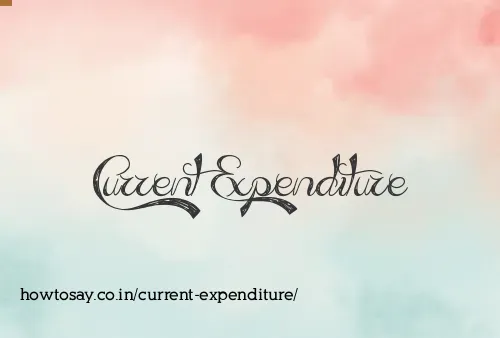 Current Expenditure