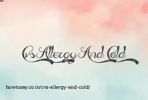 Cvs Allergy And Cold