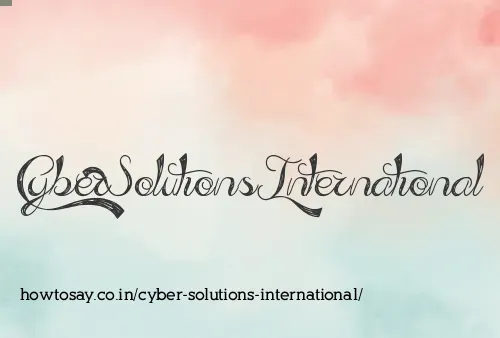 Cyber Solutions International