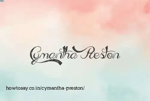 Cymantha Preston