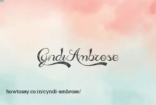 Cyndi Ambrose