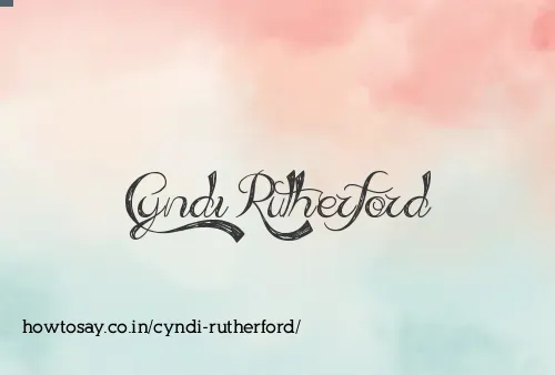 Cyndi Rutherford