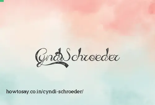 Cyndi Schroeder