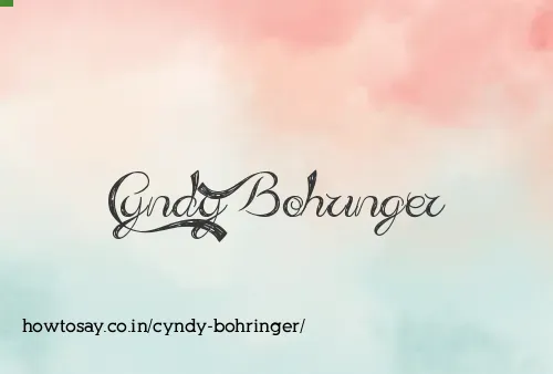 Cyndy Bohringer