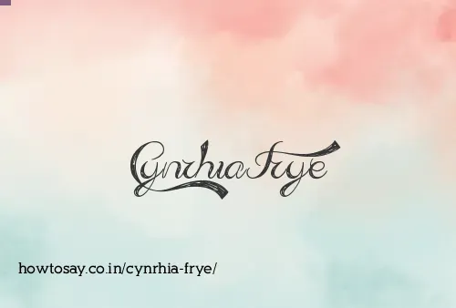 Cynrhia Frye