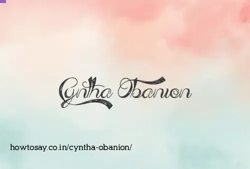 Cyntha Obanion
