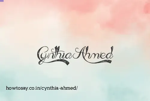 Cynthia Ahmed