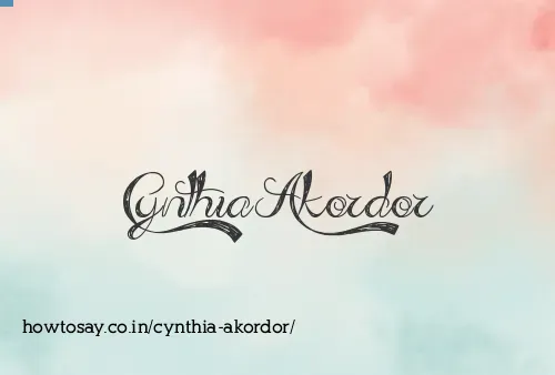 Cynthia Akordor