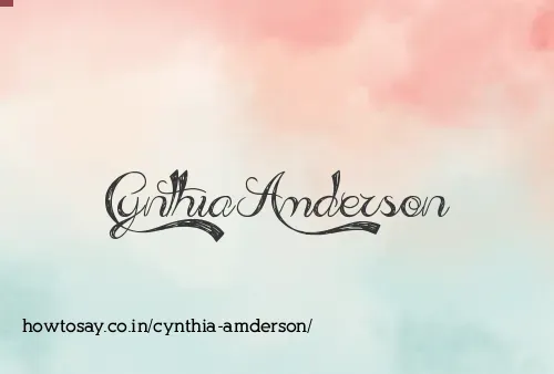 Cynthia Amderson