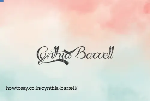 Cynthia Barrell