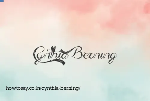 Cynthia Berning