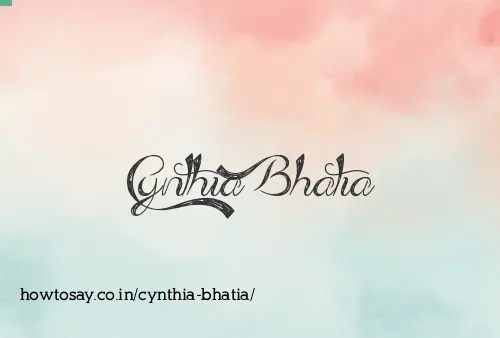 Cynthia Bhatia