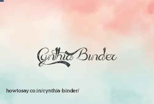 Cynthia Binder