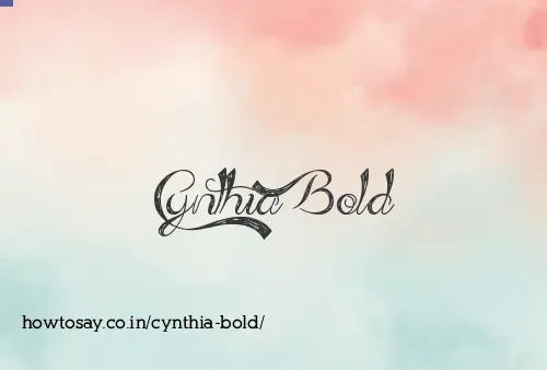 Cynthia Bold