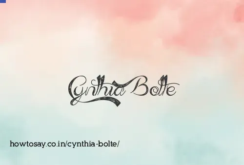 Cynthia Bolte