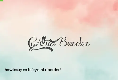 Cynthia Border