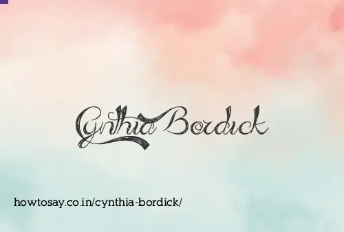 Cynthia Bordick